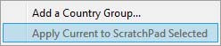Country Group Commodity Codes Context Menu