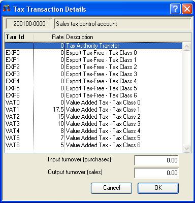 Tax Transaction Details
