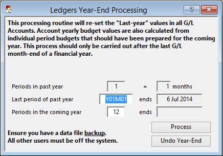 Ledgers Year-End Processing
