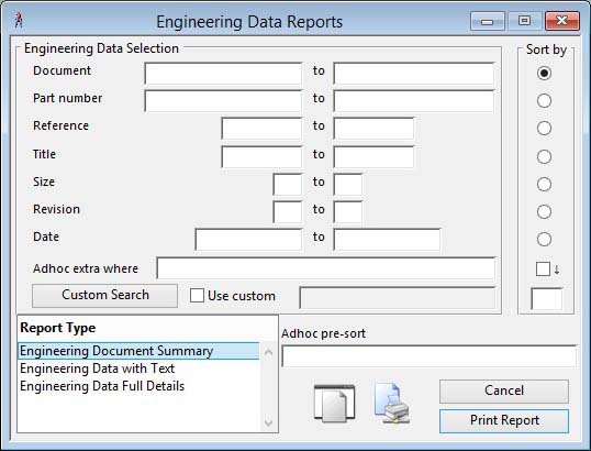 Engineering Data Reports