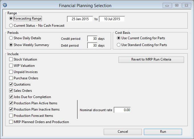 Financial Planning Selection