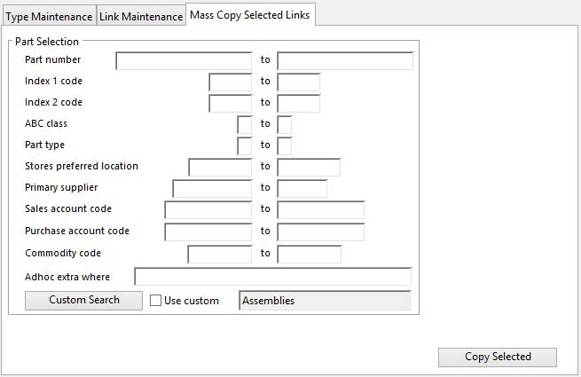 Link System Maintenance - Mass Copy Selected Links