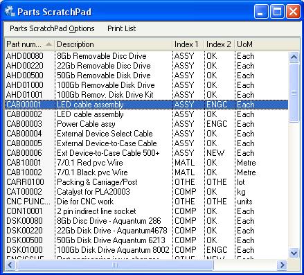 Parts ScratchPad