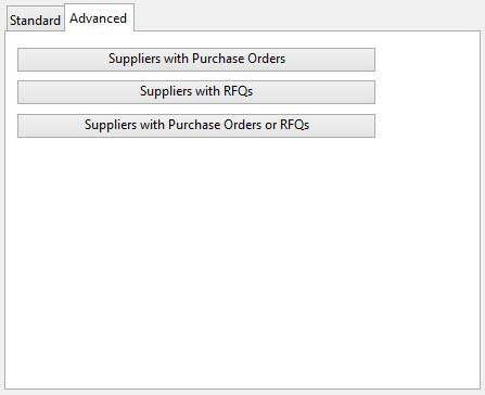 Suppliers ScratchPad Selection - Advanced tab pane