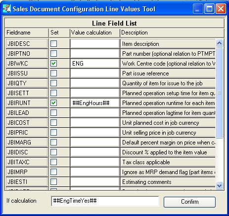 Sales Document Configuration File Values Tool