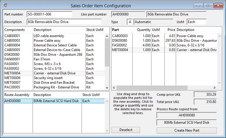 Sales Item Configuration