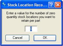 Stock Location Record Deletion