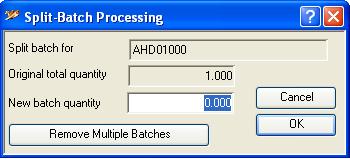 Split-Batch Processing