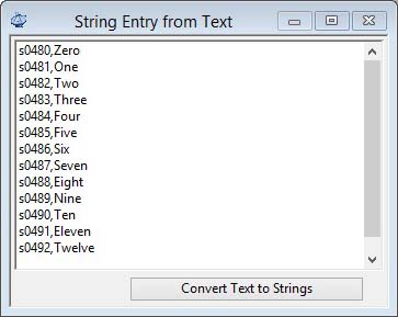 String Entry from Text