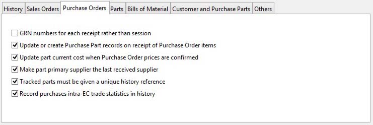 System Preferences - Purchase Orders pane